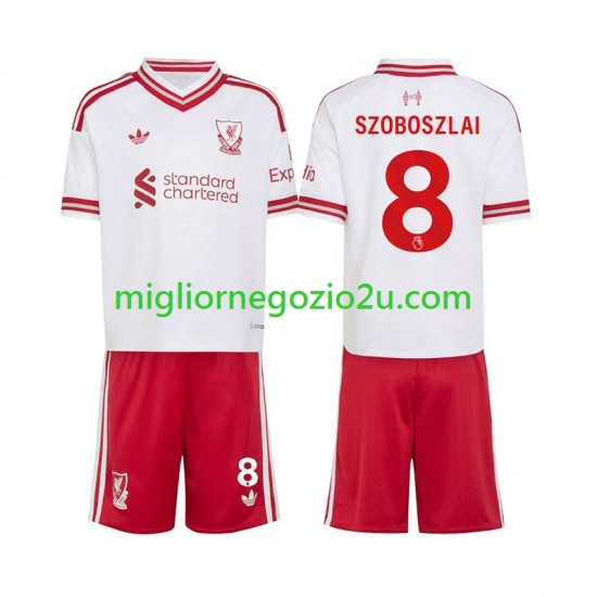 Maglia Liverpool Dominik Szoboszlai 8 Bambino Trasferta Divisa 2026-2027 Manica Corta