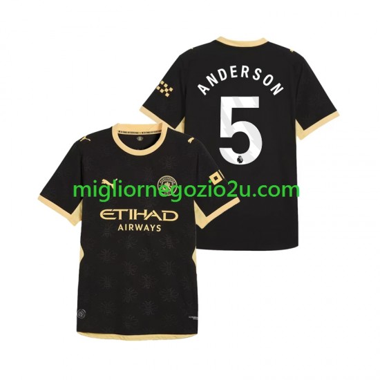 Maglia Manchester City Elliot Anderson 5 Uomo Trasferta Divisa 2026-2027 Manica Corta