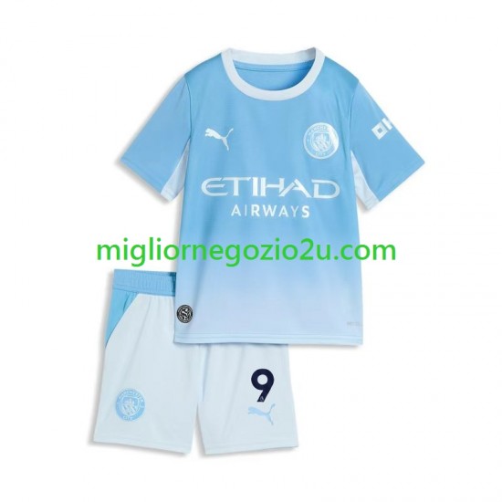 Maglia Manchester City Erling Haaland 9 Bambino Casa Divisa 2026-2027 Manica Corta