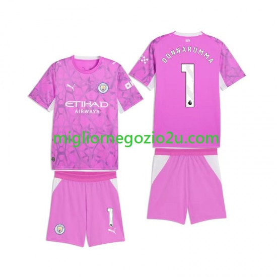Maglia Manchester City Gianluigi Donnarumma 1 Portiere Bambino Trasferta Divisa 2026-2027 Manica Corta