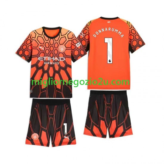 Maglia Manchester City Gianluigi Donnarumma 1 Portiere Bambino Terza Divisa 2026-2027 Manica Corta