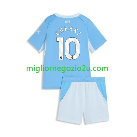 Maglia Manchester City Rayan Cherki 10 Bambino Casa Divisa 2026-2027 Manica Corta