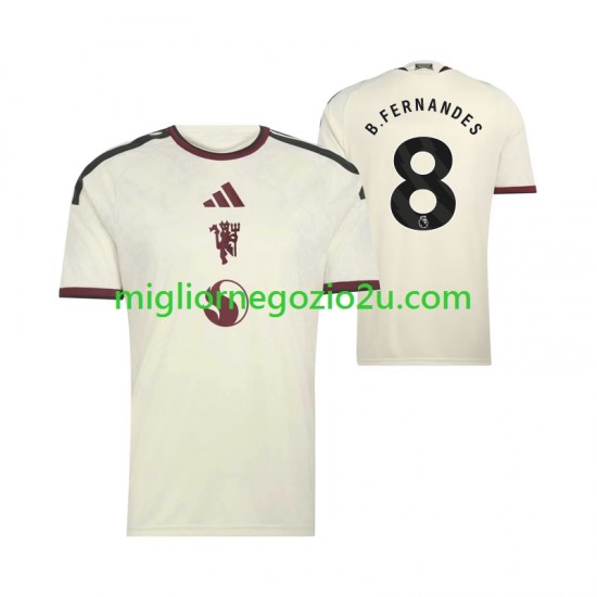 Maglia Manchester United Bruno Fernandes 8 Uomo Terza Divisa 2026-2027 Manica Corta