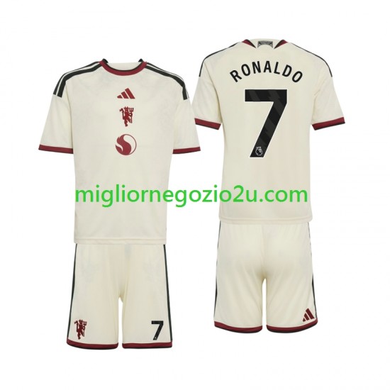 Maglia Manchester United Cristiano Ronaldo 7 Bambino Terza Divisa 2026-2027 Manica Corta