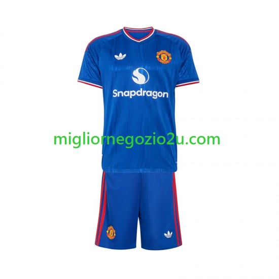 Maglia Manchester United Bambino Trasferta Divisa 2026-2027 Manica Corta