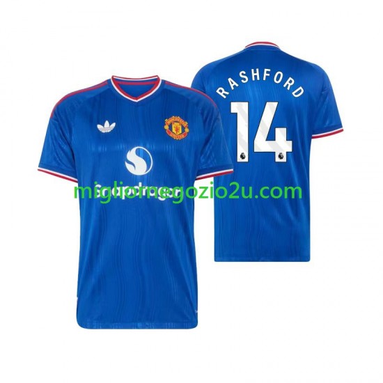 Maglia Manchester United Marcus Rashford 14 Uomo Trasferta Divisa 2026-2027 Manica Corta
