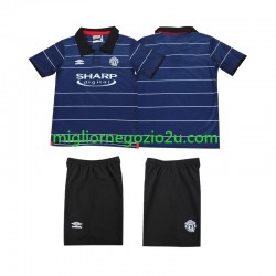 Maglia Manchester United 2000 Retro Bambino Trasferta Divisa 1999 Manica Corta