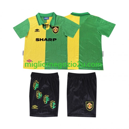 Maglia Manchester United 1992 Retro Bambino Terza Divisa 1994 Manica Corta