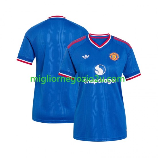 Maglia Manchester United Donna Trasferta Divisa 2026-2027 Manica Corta