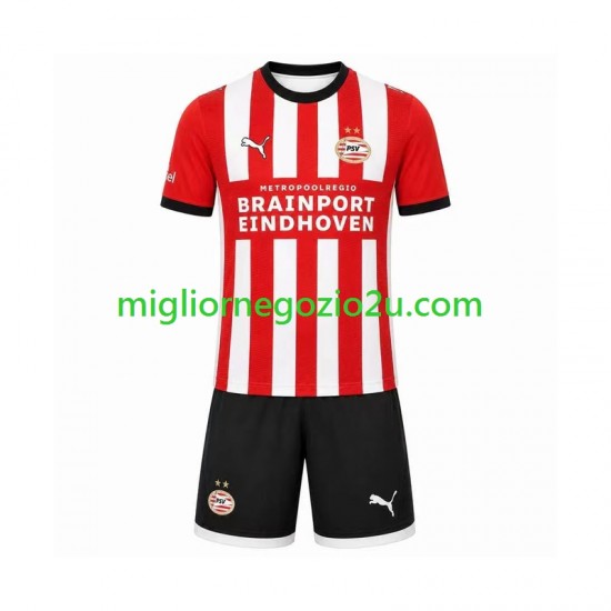 Maglia PSV Eindhoven Bambino Casa Divisa 2026-2027 Manica Corta