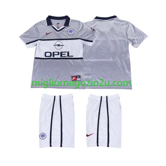 Maglia Paris Saint-Germain 2000 2001 Retro Bambino Trasferta Divisa Manica Corta