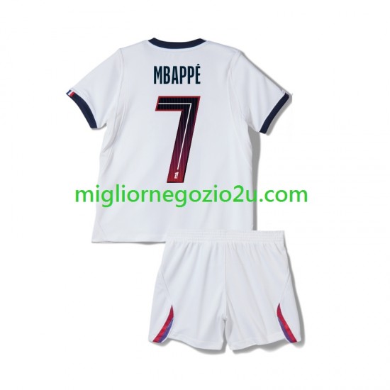 Maglia Paris Saint-Germain Mbappé Kylian 7 Bambino Trasferta Divisa 2026-2027 Manica Corta
