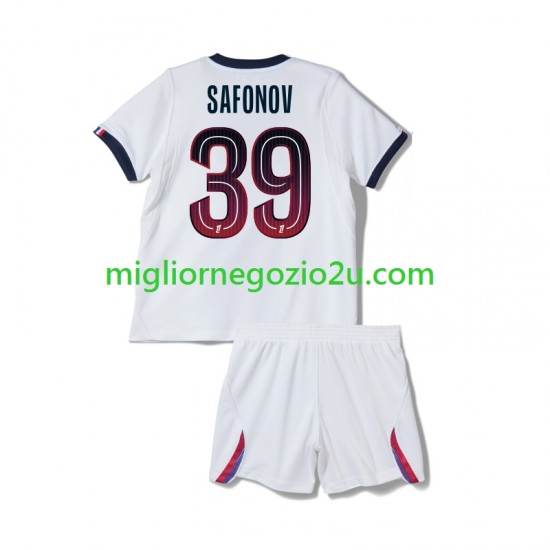 Maglia Paris Saint-Germain Matvey Safonov 39 Bambino Trasferta Divisa 2026-2027 Manica Corta