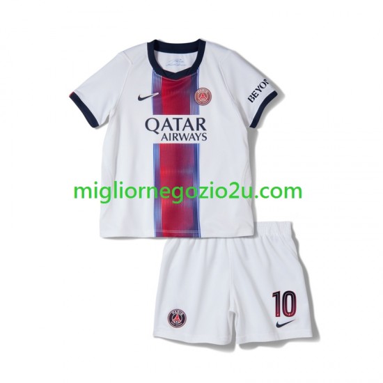 Maglia Paris Saint-Germain Neymar JR 10 Bambino Trasferta Divisa 2026-2027 Manica Corta