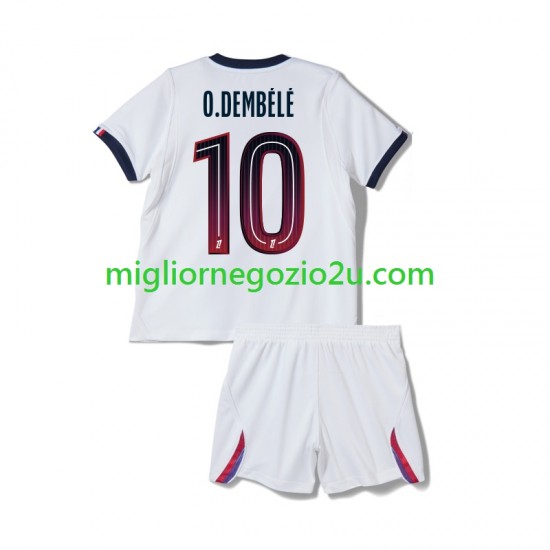 Maglia Paris Saint-Germain Ousmane Dembele 10 Bambino Trasferta Divisa 2026-2027 Manica Corta