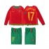 Maglia Portogallo Cristiano Ronaldo 17 Retro Bambino Casa Divisa 2004 Manica Lunga