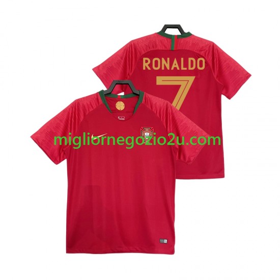 Maglia Portogallo Cristiano Ronaldo 7 2018 Retro Uomo Casa Divisa Manica Corta