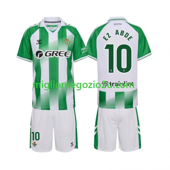 Maglia Real Betis Ez Abde 10 Bambino Casa Divisa 2026-2027 Manica Corta