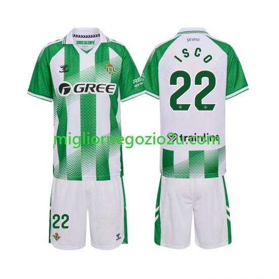 Maglia Real Betis Isco 22 Bambino Casa Divisa 2026-2027 Manica Corta
