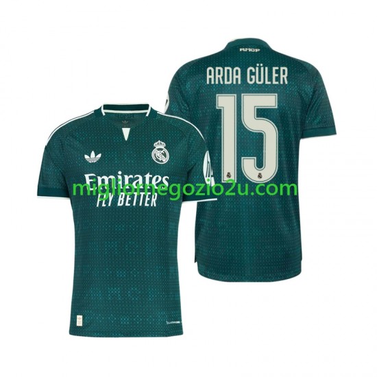 Maglia Real Madrid Arda Guler 15 Uomo Trasferta Divisa 2026-2027 Manica Corta