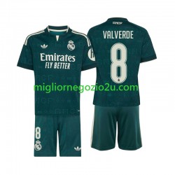 Maglia Real Madrid Federico Valverde 8 Bambino Trasferta Divisa 2026-2027 Manica Corta