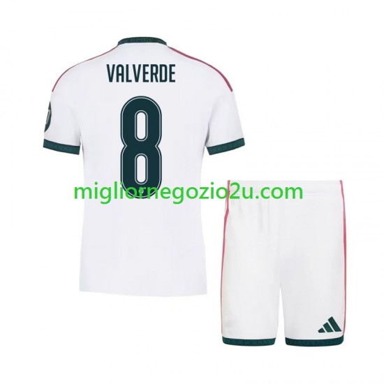 Maglia Real Madrid Federico Valverde 8 Bambino Casa Divisa 2026-2027 Manica Corta