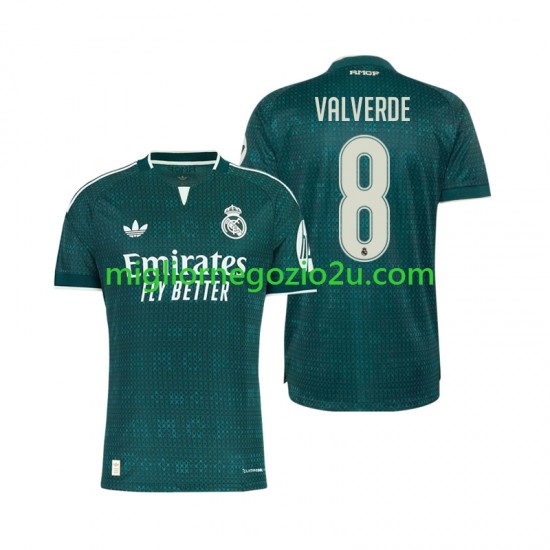 Maglia Real Madrid Federico Valverde 8 Uomo Trasferta Divisa 2026-2027 Manica Corta