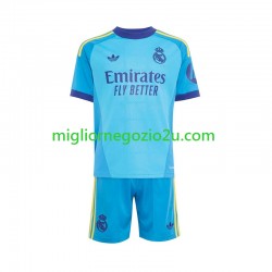 Maglia Real Madrid Portiere Bambino Trasferta Divisa 2026-2027 Manica Corta