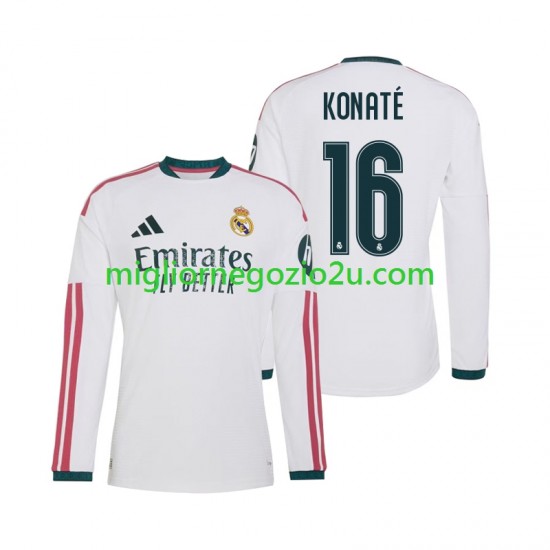 Maglia Real Madrid Ibrahima Konate 16 Uomo Casa Divisa 2026-2027 Manica Lunga