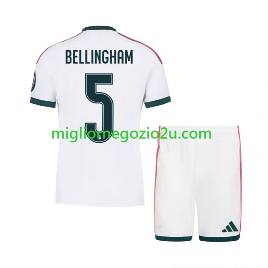 Maglia Real Madrid Jude Bellingham 5 Bambino Casa Divisa 2026-2027 Manica Corta