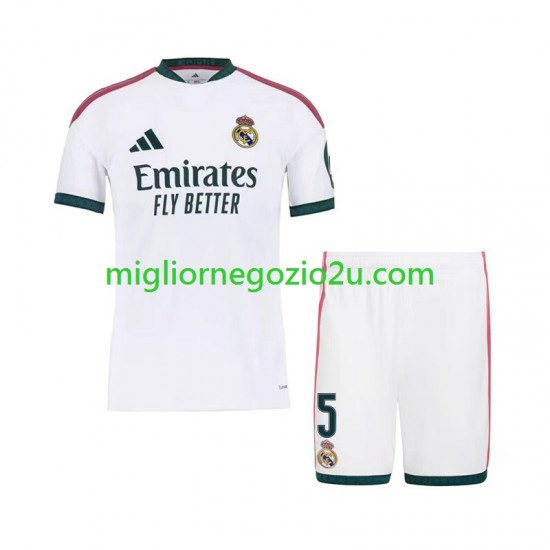 Maglia Real Madrid Jude Bellingham 5 Bambino Casa Divisa 2026-2027 Manica Corta