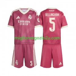 Maglia Real Madrid Jude Bellingham 5 Bambino Terza Divisa 2026-2027 Manica Corta
