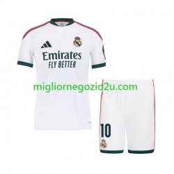 Maglia Real Madrid Mbappé Kylian 10 Bambino Casa Divisa 2026-2027 Manica Corta