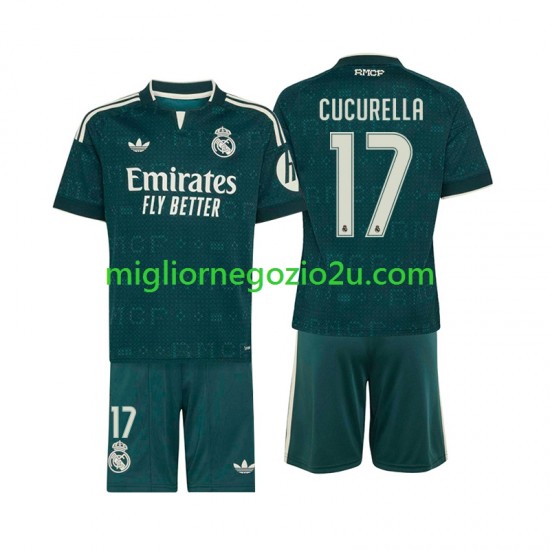 Maglia Real Madrid Marc Cucurella 17 Bambino Trasferta Divisa 2026-2027 Manica Corta