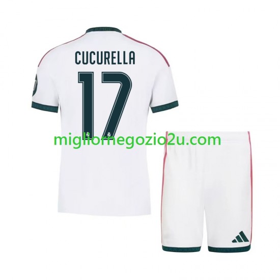 Maglia Real Madrid Marc Cucurella 17 Bambino Casa Divisa 2026-2027 Manica Corta