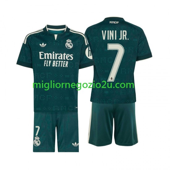 Maglia Real Madrid Vinicius Junior 7 Bambino Trasferta Divisa 2026-2027 Manica Corta