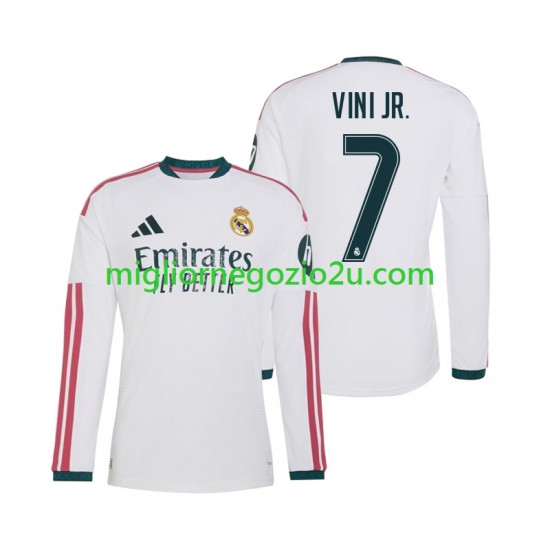 Maglia Real Madrid Vinicius Junior 7 Uomo Casa Divisa 2026-2027 Manica Lunga