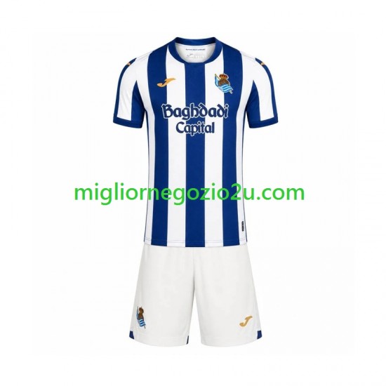 Maglia Real Sociedad Bambino Casa Divisa 2026-2027 Manica Corta