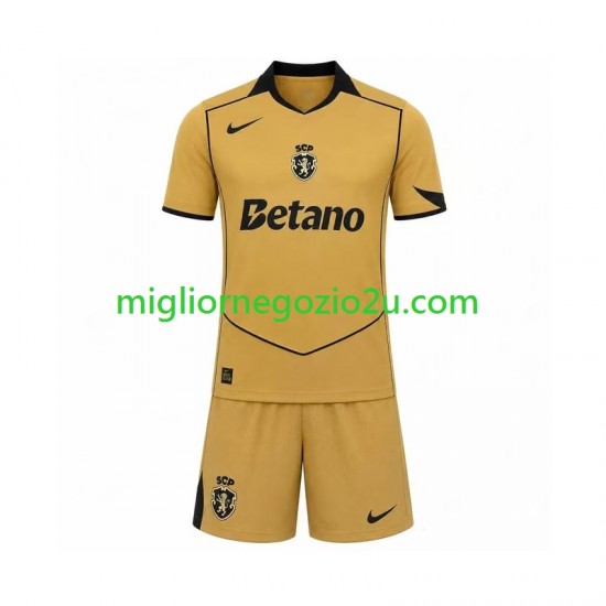 Maglia Sporting CP Bambino Trasferta Divisa 2026-2027 Manica Corta