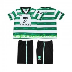 Maglia Sporting CP 2000 Retro Bambino Casa Divisa 1999 Manica Corta