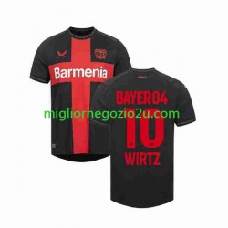 Maglia Bayer 04 Leverkusen Florian Wirtz 10 Uomo Casa Divisa 2023-2024 Manica Corta