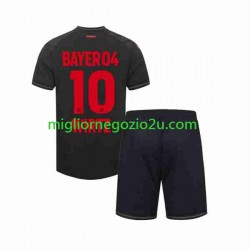 Maglia Bayer 04 Leverkusen Florian Wirtz 10 Bambino Casa Divisa 2023-2024 Manica Corta