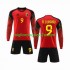 Maglia Belgio R.LUKAKU 9 Bambino Casa Divisa Mondiali 2022 Manica Lunga