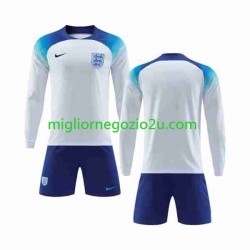 Maglia Inghilterra Bambino Casa Divisa Mondiali 2022 Manica Lunga