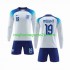 Maglia Inghilterra Mount 19 Bambino Casa Divisa Mondiali 2022 Manica Lunga