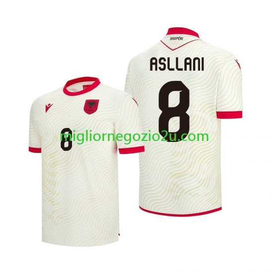 Maglia Albania Kristjan Asllani 8 Uomo Trasferta Divisa Mondiali 2026 Manica Corta