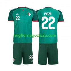Maglia Algeria Ibrahim Maza 22 Bambino Trasferta Divisa 2026 Manica Corta