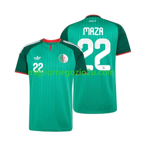 Maglia Algeria Ibrahim Maza 22 Uomo Trasferta Divisa 2026 Manica Corta