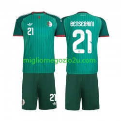Maglia Algeria Ramy Bensebaini 21 Bambino Trasferta Divisa 2026 Manica Corta