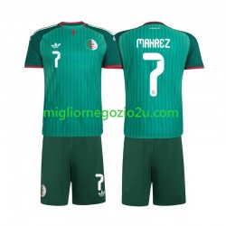 Maglia Algeria Riyad Mahrez 7 Bambino Trasferta Divisa 2026 Manica Corta